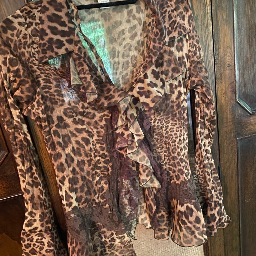 Animal print blouse